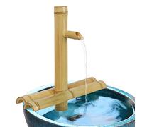 foci cozi,Bamboo Water Fountain Without Pump,Water Fountain Outdoor Indoor,Zen Garden Decor for Desk Patio Yard,12 Inch