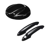 FOCKCPGEGV Exterior Door Handle 2Pcs ABS Black Door & 1pc Tank Cap Cover for Mini Gen 2 R50 R53 R56, for S JCW 2006-2013