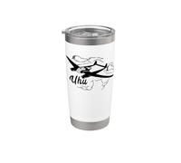 Focke Wulf Fw 189 Uhu German WW2 Plane Flying Clouds Stainless Steel Insulated Tumbler