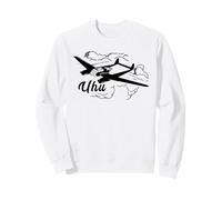 Focke Wulf Fw 189 Uhu German WW2 Plane Flying Clouds Sweatshirt