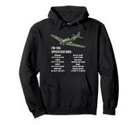 Focke-Wulf FW-190 Specifications WWII Warbird Aviation Pullover Hoodie