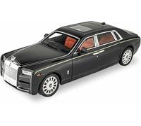 FOCKEIOMTZ Die-Cast Metal Vehicles 1:18 1:24 Scale For Rolls-Royce Phantom Luxury Cars Alloy Car For Model Sound And Light Pull-Back Static Vehicle For Gift Collector(1:18 Black)