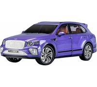 FOCKEIOMTZ Die-Cast Metal Vehicles Simulation 1:24 For Bentley Bentayga Luxury Suv Alloy Car For Model 6 Open Door Static Vehicle For Display Collector Cars(Purple)