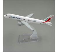 FOCKEIOMTZ Display Scale Aircraft 16Cm 1/400 For Srilankan Airlines Airbus A320 Alloy Plane For Model Conference Table Ornament Suitable For Gift Giving