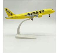 FOCKEIOMTZ Display Scale Aircraft 20Cm 1:400 For Airbus A320 Spirit Airlines Plane Diecast Alloy Metal For Miniature For Model Suitable For Gift Giving