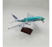 FOCKEIOMTZ Display Scale Aircraft 20Cm 1:400 For Ana Kala A380 Turtle Airline Plane With For Landing Gears Alloy Finished For Model Suitable For Gift Giving(G-reen)