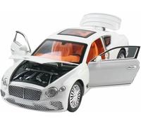 FOCKEIOMTZ Scale Diecast Car 1:24 For Bentley Continental Simulation Metal For Model Sound Light Pull Back For Collectible For Vehicle(C)