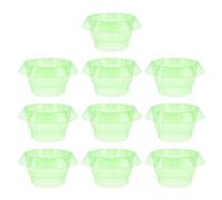 Focket 10 Pack Garden Cloches, Reusable Planter Slug Collar Plant Protectors, Plastic Multifunctional Transparent Bell Jar Cloches Protect Plants From Snail, Slugs, 9.4 D X 4.5 H