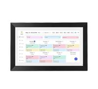 Focket 15.6 Inch Smart Digital Calendar, Full HD 1080P Touchscreen Interactive Display Family Planner with Chore Chart and Photo Frame, Wall or Desk Mount, Gifts for Dad Mom (Black)