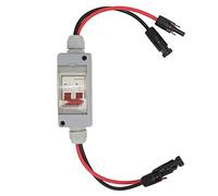 Focket 32A 500V PV DC Disconnect Switch, MCB 2P Solar Current Sink Load Switching Air, Miniature Circuit Breaker with IP65 Waterproof Distribution Box for Panel (With Cable and Connector)