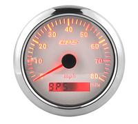 Focket 85mm GPS Speedometer, 0-80MPH Marine Boat Gauge (White)
