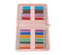 Focket Aluminum Double Pointed Knitting Needles Set 2.5mm 6.0mm with 55pcs Needles for Knitting Sweaters Scarves Hats with Storage Bag
