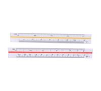 Focket Architectural Scale Ruler, Six Ratios 12.5cm PS Plastic Pocket Mini Triangular Engineer Ruler with 1:20 1:25 :50 :75 :100 :125 for Architects Engineers Students