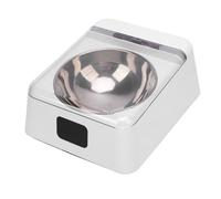 Focket Automatic Cat Feeder, Smart Pet Feeder with Infrared Sensor Cover, Removable Food Bowls and Digital Display, Rechargeable Dust Proof Food Dispenser for Small and Medium Pet