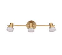 Focket Bathroom Vanity Light, 3 Light Modern Gold Wall Sconces with Adjustable Heads for Bathroom Bedroom Living Room Kitchen Hallway