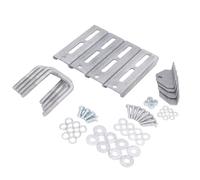 Focket Boat Bunk Brackets, Galvanized Swivel Top Adjustable Height Roller Bunks for Boat Trailer, Trailer Parts Accessories with Complete Kit U Bolts for Ski Fishing
