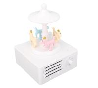 Focket Carousel Speaker, Innovative Speaker Rotating Horse Decor Carousel Music Box, Small Memory Card AUX Playback 360 Degree Stereo Sound Wireless Portable Speaker