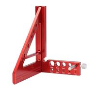 Focket Carpenter Square, Aluminum Alloy 22.5 90 Degree 3D Multi Angle Measuring Ruler Woodworking Square with Angle Pin Hole Scribing for Woodworking Crafting Furniture Making