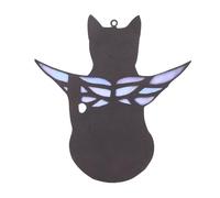 Focket Cat Memorial Suncatcher, Hand Made Unique Acrylic Angel Wings Eases Grief Cat Remembrance Gift, Angel Statue with Ribbon for Lovers Grieving Pet Loss
