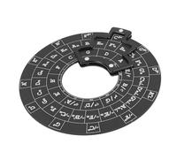 Focket Circle of Fifths Wheel, Innovative Design Guitar Chord Chart, Guitar Learning Tool with Aluminum Pine Base Storage Bag for Bass Piano (Black)