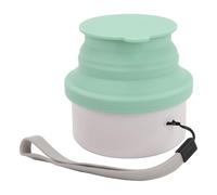 Focket Collapsible Dog Bowl, Foldable Design 150ml Capacity Portable Dog Bowl Travel with Lid for Outdoors Travel Camping Hiking (Blue)