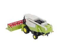 Focket Combine Harvester Toy, Plastic Alloy Construction Realistic Farm Tractor Vehicle Toy, Tractor Trailer with Movable Harvesting Parts for Kids Ages 4 to 9