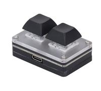 Focket Copy Paste 2 Key Keyboard, RGB Backlit Compact Wired Mini USB Keyboard with Programmable Macros, Mini Smart Gaming Keypad Mechanical Keyboard Self Set Keys for PC Game