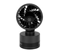 Focket Desk Fan, 6 Speeds Quiet Wall Mounted Fan with Suction Cup 20kg Support, Rechargeable Desk with Digital Display 360 Degree Adjustable for Home Office Dorm Bathroom (Black)