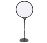Focket Desk Ring Light, 9 Brightness Levels 3 Color Temperatures LED Circle Light with Adjustable Height USB Powered for Live Streaming Video Recording (Black)