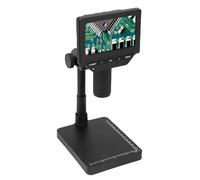 Focket Digital Microscope, 4.3 Inch LCD USB Microscope 1000X Magnification with Rotatable HD Screen, 6 Adjustable LED Lights, PC View, for Adults Kids, Jewelry Inspection