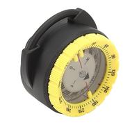 Focket Dive Compass, 50M Depth Navigation Luminous Side Window ABS Impact Resistant Scuba Compass, Diving with Breathing Tube Clamp Mount and Clip for Sports Diving (Yellow)