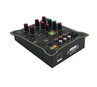 Focket DJ Mixer, 5 Channel Digital Effect Chip Plug and Play Bluetooth Compatible USB Audio Mixer, Mini with LED Display for Professional Recording Party Streaming