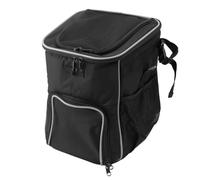 Focket Dog Bike Basket, Breathable Soft Dog Carrier Backpack with Safety Strap Removable Basket for Bike Handlebar Small Medium Puppy Cat Kitten Car (Black)