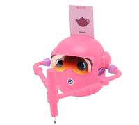 Focket Drawing Robot for Kids, Interactive Educational Drawing Machine, Montessori Painting Learning Toy with 100 Learning Word Cards, 14 Colorful Pens, for Boys Girls (Roseate)
