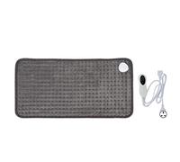 Focket Electric Heating Pad, 60x30cm Large 10 Temperature Levels from 30℃ to 70℃, Fast Heating in 30 Seconds, Machine Washable for Back Neck (UK Plug, 20-55℃, Default 42°C)