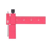 Focket Equidistant Parallel Scriber Adjustable Isometric Scribing Ruler with Engraving Needle for Model Making Military Miniature Scale Model Hobby Resin GK (Red)