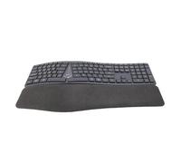 Focket Ergonomic Keyboard with Cushioned Wrist and Palm Rest, 2.4G USB Full Size Wave Wireless Split Keyboard, Dual Bluetooth and USB, for Wins, Computer, Desktop, Laptop