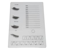 Focket Eyelash Extension Tray, 2 In 1 Dual Purpose Lash Organizer, Acrylic Lash Storage Organizer with Precise 6 To 17mm Length Markings and 12 Curvature Display for Artists Salon (Transparent)