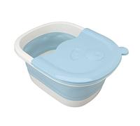 Focket Foot Bath, Collapsible Extra High Wall Foot Soaking Tub, Heavy Duty Plastic Tub with Handle for Home Spa Soaking Feet Relaxation Treatment Callus Removal (Blue)