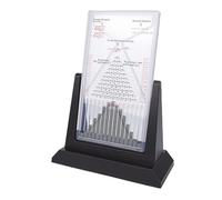 Focket Galton Board Probability Demonstration Model, Desk Galton Board with Bell Curve & 2800 Steel Beads Statistical Law Experiment Tool for Physics, Education, Random Distribution