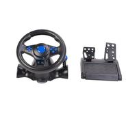 Focket Game Racing Wheel, 180 Degree Rotation Dual Motor Feedback Sim Racing Wheel, PC with Pedals and Programmable Functions for One PC
