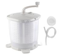 Focket Hand Crank Washing Machine, Portable No Electricity Manual Washing Machine, Mini Hand Washer with 1200rpm Fast Dehydration Detachable Basket for Dormitory Apartment Camping RV