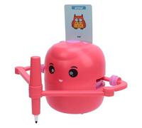 Focket Interactive Drawing Robot for Kids, Smart Educational Drawing Machine with 250 Drawing Cards and 14 Color Pens, Smart Learning Toy for Boys and Girls Over 5 Years Old (Pink)