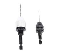 Focket Keyless Drill Chuck, 2 Pcs 1 4 Inch Hex Shank Chuck Adapters with 10 Bits 0 3 6 5 Mm for Impact Driver Micro Drill Bits