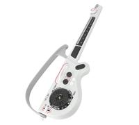 Focket Kids Electric Guitar, Stringless Safe Design Electric Guitar for Kids, Foldable Lightweight Stringless with DJ Turntable Bluetooth LED Lights for 3 4 5 6 Year Old (White)