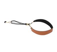 Focket Leather Saxophone Neck Strap, Ergonomic Breathable Adjustable Sax Neck Strap for Alto Tenor, Saxophone Strap with Metal Swivel Snap Hook Saxophone Accessories (Brown)