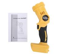 Focket LED Work Light, 20V Battery Compatible 140° Rotatable Head Cordless Flashlight Rechargeable Work Light with 1000LM 2 Brightness Levels for Workshop Camping Auto Repair (ABS+Metal)