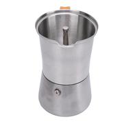Focket Maker Coffee Pot, Stainless Steel Italian Coffee Pot with Glass Lid Heat Resistant Handle for Italian Milk Tea (300ML)