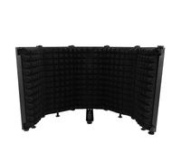 Focket Microphone Isolation Shield, Foldable Soundproof Panels with Pop Filter & Tripod Stand for Studio Recording with Triple Sound Insulation and High Density Acoustic Foam