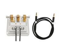 Focket Morse Code Paddle, Stainless Steel Double Paddle CW Keyer with Adjustable Magnetic Damping Pure Silver Contacts for Radio Communication Morse Practice Outdoor Activities (Silver)